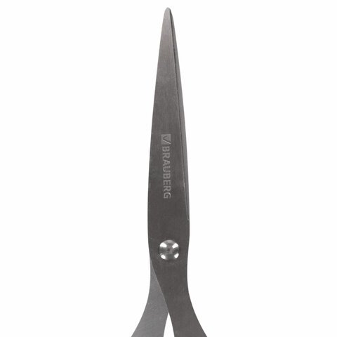 Ножницы BRAUBERG "Classic", 160 мм, черные, классической формы, 2-х сторонняя заточка, 230933