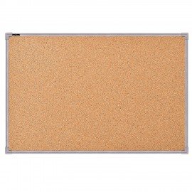 Доска пробковая для объявлений 100х60 см, металлическая рамка, BS, П-60, П*60