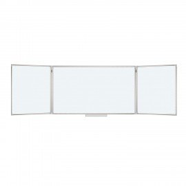 Доска магнитно-маркерная 3-х элементная 100х150/300 см, 5 рабочих поверхностей, белая, BRAUBERG, 231708