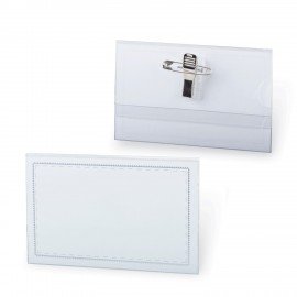 Бейджи ERICH KRAUSE, комплект 50 шт., 57х90 мм горизонтальные, с клипсой и булавкой, 7078