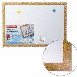 Доска магнитно-маркерная А3, 342х484 мм, ГАРАНТИЯ 10 ЛЕТ, BRAUBERG, 231994