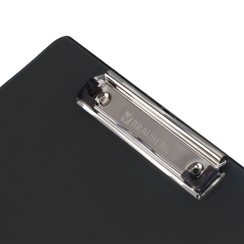Доска-планшет BRAUBERG "NUMBER ONE" с прижимом А4 (228х318 мм), картон/ПВХ, ЧЕРНАЯ, 232216