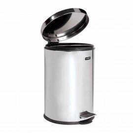 Ведро мусорное с педалью 5 литров "Classic", ЗЕРКАЛЬНОЕ, нержавеющая сталь, со съемным внутренним ведром, LAIMA, 232260