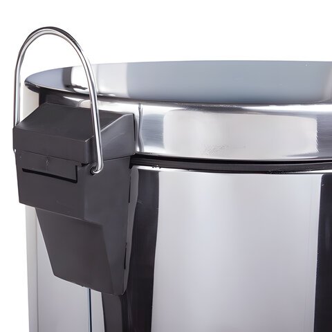 Ведро-контейнер для мусора (урна) с педалью LAIMA "Classic", 20 л, зеркальное, нержавеющая сталь, со съемным внутренним ведром, 232262
