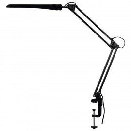 Настольная лампа светильник Гермес на струбцине, СВЕТОДИОДНАЯ, 8 Вт, чёрный