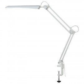 Настольная лампа светильник Гермес на струбцине, СВЕТОДИОДНАЯ, 8 Вт, белый