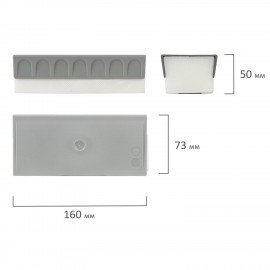 Стиратель магнитный для магнитно-маркерной доски (73х160 мм), BRAUBERG, РОССИЯ, 235528