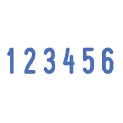 Нумератор 6-разрядный, оттиск 15х3,8 мм, синий, TRODAT 4836, корпус черный, 53199