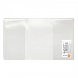 Обложка для паспорта, трудовой книжки нового образца, вертикальная, ПВХ, прозрачная, "ДПС", 1071.К