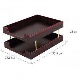 Набор подарочный настольный BESTAR "Apollon" из дерева, 6 предметов, цвет "красное дерево", 236353