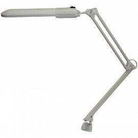 Настольная лампа светильник Дельта на струбцине, ЛЮМИНЕСЦЕНТНАЯ, цоколь 2G7, 11 Вт, серый