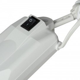 Настольная лампа светильник Дельта на струбцине, ЛЮМИНЕСЦЕНТНАЯ, цоколь 2G7, 11 Вт, серый