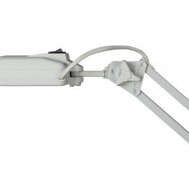 Настольная лампа светильник Дельта на струбцине, ЛЮМИНЕСЦЕНТНАЯ, цоколь 2G7, 11 Вт, серый