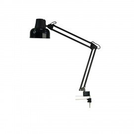 Настольная лампа светильник Бета на струбцине, цоколь Е27, чёрный