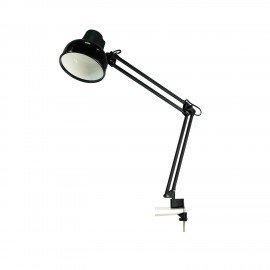 Настольная лампа светильник Бета на струбцине, цоколь Е27, чёрный