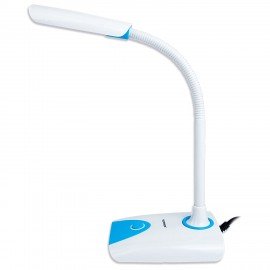 Настольная лампа-светильник SONNEN OU-146, на подставке, светодиодная, 4 Вт, белый/синий, 236671