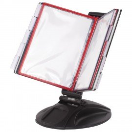 Демосистема настольная на 10 панелей, с 10 цветными панелями А4, черная, BRAUBERG "EXTRA", 236714