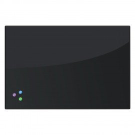 Доска магнитно-маркерная стеклянная 60х90 см, 3 магнита, ЧЕРНАЯ, BRAUBERG, 236748