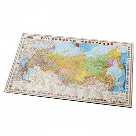 Коврик-подкладка настольный для письма (590х380 мм), с картой России, BRAUBERG, 236776