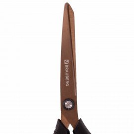 Ножницы BRAUBERG "Heavy Duty", 210 мм, суперпрочные, титановое покрытие, 2-х сторонняя заточка, 236790