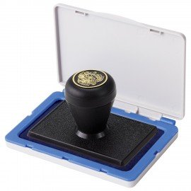 Штемпельная подушка BRAUBERG, 120х90 мм (рабочая поверхность 105х65 мм), синяя краска, 236866