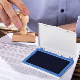 Штемпельная подушка BRAUBERG, 120х90 мм (рабочая поверхность 105х65 мм), синяя краска, 236866