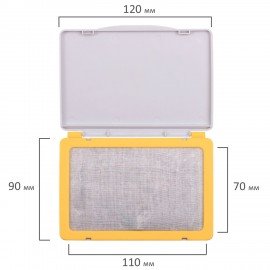 Штемпельная подушка BRAUBERG, 120х90 мм (рабочая поверхность 105х65 мм), неокрашенная, 236870