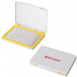 Штемпельная подушка BRAUBERG, 120х90 мм (рабочая поверхность 105х65 мм), неокрашенная, 236870