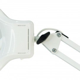 Настольная лампа светильник Леда С20 ПРО на струбцине, СВЕТОДИОДНАЯ, 8 Вт, ЛУПА (4,5/9 раз), белый