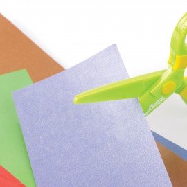 Ножницы ЮНЛАНДИЯ "МУЛЬТЯШКИ", 125 мм, с безопасными пластиковыми лезвиями, зеленые, 236983