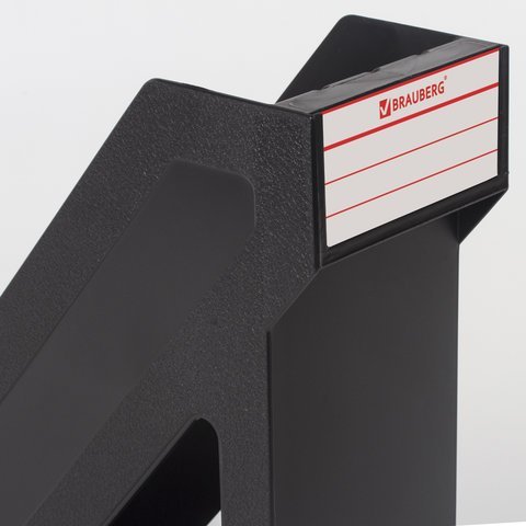 Лоток вертикальный для бумаг BRAUBERG "Basic", 265х100х285 мм, черный, 237009