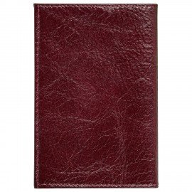 Обложка для паспорта натуральная кожа "Virginia", "Герб", темно-бордовая, BRAUBERG, 237199
