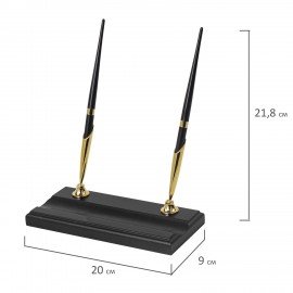 Набор настольный BESTAR "Titan" из дерева, 8 предметов, цвет "черное дерево", 237217