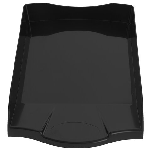Лоток горизонтальный для бумаг BRAUBERG "Delta", A4 (340х270х60 мм), черный, 237268