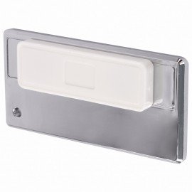 Бейдж магнитный серебристый 34х70 мм с окошком 14х65 мм, BRAUBERG MAGNETIC, 237464