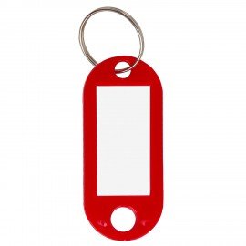 Бирки для ключей КОМПЛЕКТ 50 ШТ., длина 50 мм, инфо-окно 30х15 мм, КРАСНЫЕ, STAFF, 237490, 89