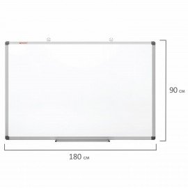 Доска магнитно-маркерная 90х180 см, алюминиевая рамка, BRAUBERG "Extra", 237557