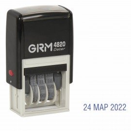 Датер-мини месяц буквами, оттиск 22х4 мм синий, GRM 4820, 124361131