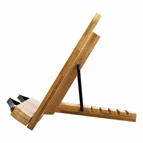 Подставка для книг и планшетов бамбуковая BRAUBERG, 28х20 см, регулируемый наклон, 237895