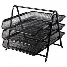 Настольный набор BRAUBERG "Germanium", 6 предметов, черный, металл, 237985