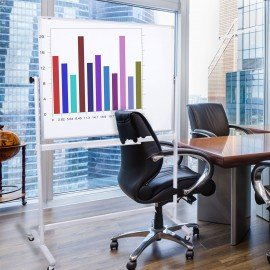 Доска магнитно-маркерная НА СТЕНДЕ 120х180 см, 2-сторонняя, STAFF, 238008