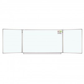 Доска магнитно-маркерная 3-х элементная 100х150/300 см, 5 рабочих поверхностей, белая, STAFF, 238010