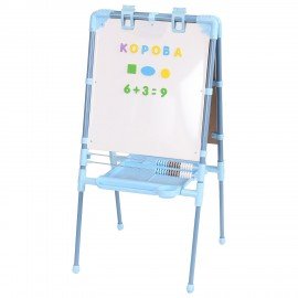 Мольберт растущий для мела/магнитно-маркерный, 53х46 см, BRAUBERG "NIKA KIDS", синий, 238049