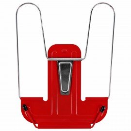 Подставка для книг и учебников BRAUBERG LINE+, металлическая, красная, европодвес, 238070