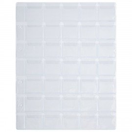 Листы-вкладыши для альбома "OPTIMA" на 35 монет d до 32 мм, КОМПЛЕКТ 10 шт., 200х250 мм, ПВХ, STAFF, 238085