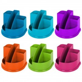 Подставка-органайзер BRAUBERG STYLE COLOR, 5 отделений, 132х122х108 мм, ассорти, 238095