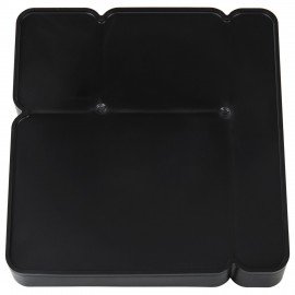 Подставка-органайзер BRAUBERG OFFICE STYLE, 4 отделения, 115х122х111 мм, черная, 238097