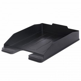 Лоток горизонтальный для бумаг BRAUBERG ECONOMY, 340х255х60 мм, черный, 238106