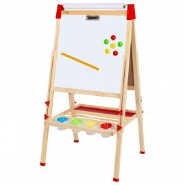 Мольберт растущий 3 в 1 для мела/магнитно-маркерный 50х50 см, бумага для рисования, BRAUBERG KIDS, 238150
