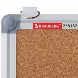 Доска комбинированная: магнитно-маркерная, пробковая для объявлений 45х60 см, BRAUBERG Extra, 238182